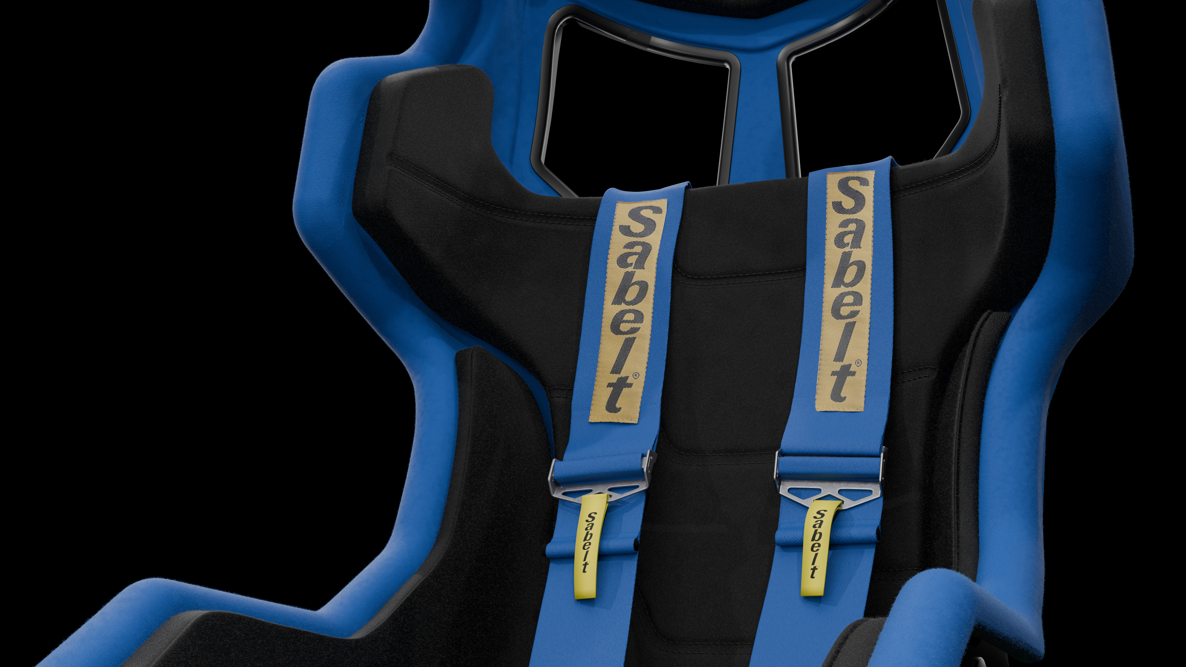 Sabelt Pasy 5 Punktowe - wariant Royal Blue na fotelu